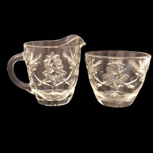 ❤️ Anchor Hocking EAPC Open Sugar & Creamer Set